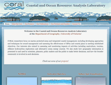 Tablet Screenshot of coral.geog.uvic.ca