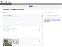 Tablet Screenshot of contentdm.library.uvic.ca