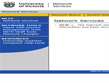 Tablet Screenshot of nets.uvic.ca