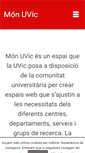Mobile Screenshot of mon.uvic.cat